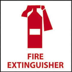 NMC - Fire Extinguisher, Plastic Fire Sign - 7" Wide x 7" High - Eagle Tool & Supply