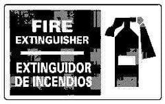 NMC - Fire Extinguisher, Plastic Fire Sign - 18" Wide x 10" High, English/Spanish - Eagle Tool & Supply