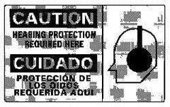 NMC - "Caution - Hearing Protection Required Here", 10" Long x 18" Wide, Rigid Plastic Safety Sign - Rectangle, 0.05" Thick, Use for Accident Prevention - Eagle Tool & Supply