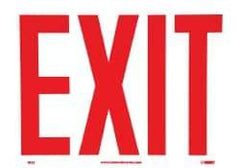 NMC - Exit, Plastic Exit Sign - 10" Wide x 7" High - Eagle Tool & Supply