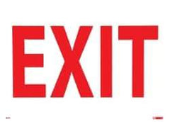 NMC - Exit, Plastic Exit Sign - 14" Wide x 10" High - Eagle Tool & Supply