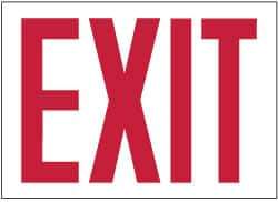 NMC - Exit, Rigid Plastic Exit Sign - 10" Wide x 7" High, Glow-in-the-Dark - Eagle Tool & Supply