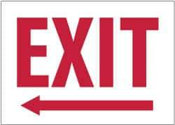 NMC - Exit, Rigid Plastic Exit Sign - 10" Wide x 10" High, Glow-in-the-Dark - Eagle Tool & Supply