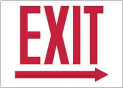 NMC - Exit, Pressure Sensitive Vinyl Exit Sign - 10" Wide x 10" High, Glow-in-the-Dark - Eagle Tool & Supply