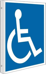 NMC - 10" Long x 8" Wide, Rigid Plastic Safety Sign - Rectangle, 0.05" Thick, Use for Restroom, Janitorial & Housekeeping - Eagle Tool & Supply