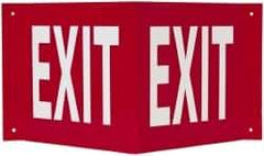 NMC - Exit, Acrylic Exit Sign - 14-1/2" Wide x 8" High - Eagle Tool & Supply