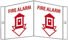 NMC - Fire Alarm, Acrylic Fire Sign - 14-1/2" Wide x 8" High - Eagle Tool & Supply