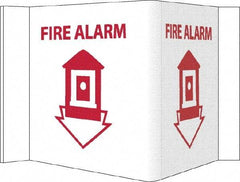 NMC - Fire Alarm, Acrylic Fire Sign - 14-1/2" Wide x 8" High - Eagle Tool & Supply