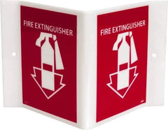 NMC - Fire Extinguisher, Acrylic Fire Sign - 8-3/4" Wide x 5-3/4" High - Eagle Tool & Supply