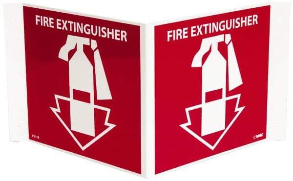 NMC - Fire Extinguisher, Acrylic Fire Sign - 14-1/2" Wide x 8" High - Eagle Tool & Supply