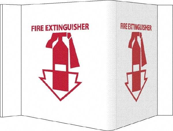 NMC - Fire Extinguisher, Acrylic Fire Sign - 14-1/2" Wide x 8" High - Eagle Tool & Supply