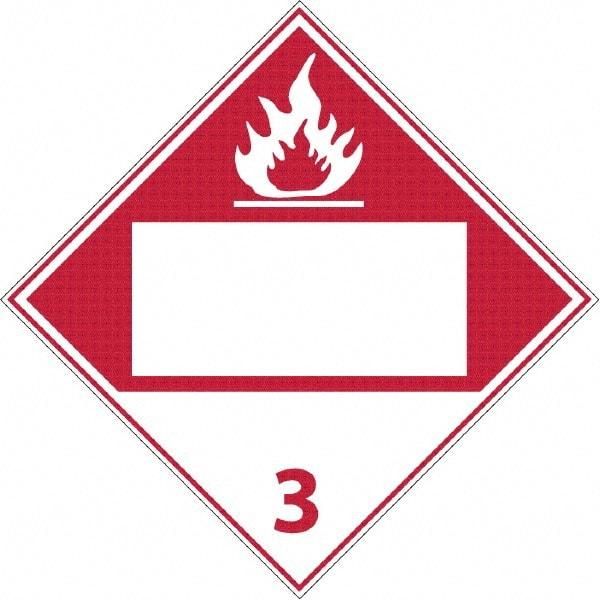 NMC - 10-3/4" Wide x 10-3/4" High, Rigid Plastic Placard - White on Red, UV Resistant, Chemical Resistant, Graffiti Proof - Eagle Tool & Supply
