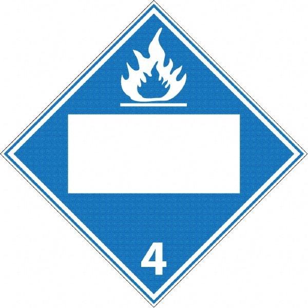 NMC - 10-3/4" Wide x 10-3/4" High, Rigid Plastic Placard - White on Blue, UV Resistant, Chemical Resistant, Graffiti Proof - Eagle Tool & Supply