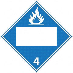 NMC - 10-3/4" Wide x 10-3/4" High, Rigid Plastic Placard - White on Blue, UV Resistant, Chemical Resistant, Graffiti Proof - Eagle Tool & Supply