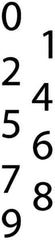 NMC - Pressure Sensitive Vinyl Number Set - Black on White, 50 Pack - Eagle Tool & Supply