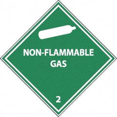 NMC - Non Flammable Gas DOT Shipping Label - 4" High x 4" Wide - Eagle Tool & Supply