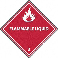 NMC - Flammable Liquid DOT Shipping Label - 4" High x 4" Wide - Eagle Tool & Supply