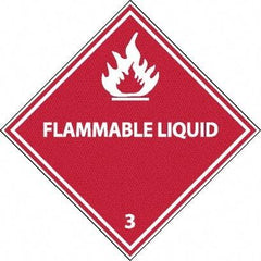 NMC - Flammable Liquid DOT Shipping Label - 4" High x 4" Wide - Eagle Tool & Supply