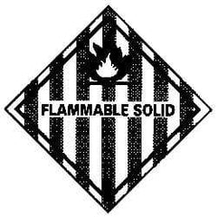 NMC - Flammable Solid DOT Shipping Label - 4" High x 4" Wide - Eagle Tool & Supply