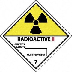 NMC - Radioactive II Contents: Activity: Transport Index DOT Shipping Label - 4" High x 4" Wide - Eagle Tool & Supply