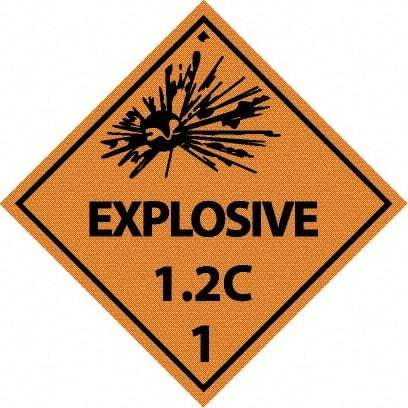 NMC - Explosive 1.2C Shipping Label - 4" High x 4" Wide - Eagle Tool & Supply
