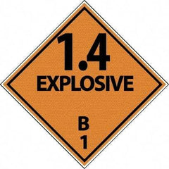 NMC - 1.4 Explosive B DOT Shipping Label - 4" High x 4" Wide - Eagle Tool & Supply