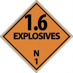 NMC - 1.6 Explosive N DOT Shipping Label - 4" High x 4" Wide - Eagle Tool & Supply