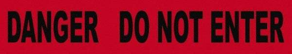 NMC - 1,000' Long x 3" Wide Roll, Polyethylene, Black & Red Barricade Tape - Message: Danger - Do Not Enter - Eagle Tool & Supply