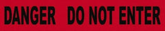 NMC - 1,000' Long x 3" Wide Roll, Polyethylene, Black & Red Barricade Tape - Message: Danger - Do Not Enter - Eagle Tool & Supply