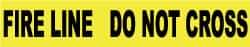 NMC - 1,000' Long x 3" Wide Roll, Polyethylene, Yellow Barricade Tape - Message: Fire Line - Do Not Cross - Eagle Tool & Supply
