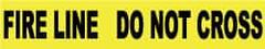 NMC - 1,000' Long x 3" Wide Roll, Polyethylene, Yellow Barricade Tape - Message: Fire Line - Do Not Cross - Eagle Tool & Supply