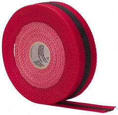 NMC - 150' Long x 2" Wide Roll, Woven Polyethylene, Black & Red Barricade Tape - Eagle Tool & Supply