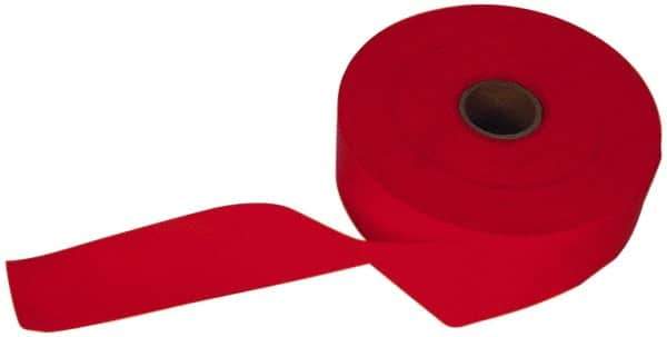 NMC - 300' Long x 2" Wide Roll, Vinyl, Red Barricade Tape - Fluorescent - Eagle Tool & Supply