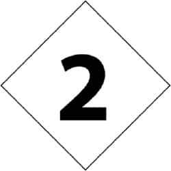 NMC - Hazardous Materials Label - Legend: Number, English, Black & White, 2-1/2" Long x 2-1/2" High, Sign Muscle Finish - Eagle Tool & Supply