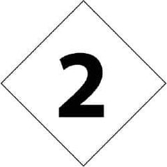 NMC - Hazardous Materials Label - Legend: Number, English, Black & White, 7" Long x 7" High, Sign Muscle Finish - Eagle Tool & Supply