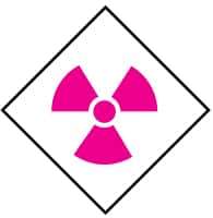 NMC - Hazardous Materials Label - Pink & White, 5" Long x 5" High, Sign Muscle Finish - Eagle Tool & Supply