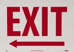 NMC - Exit, Pressure Sensitive Vinyl Exit Sign - 14" Wide x 10" High - Eagle Tool & Supply