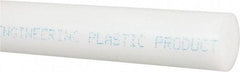Made in USA - 4' Long, 1-5/8" Diam, Acetal Plastic Rod - Natural (Color) - Eagle Tool & Supply