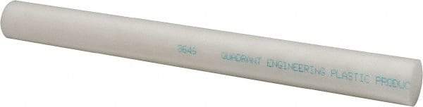 Made in USA - 1' Long, 1-1/8" Diam, Acetal Plastic Rod - Natural (Color) - Eagle Tool & Supply