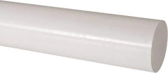 Made in USA - 2' Long, 3" Diam, Acetal Plastic Rod - Natural (Color) - Eagle Tool & Supply