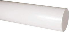 Made in USA - 1' Long, 3-1/2" Diam, Acetal Plastic Rod - Natural (Color) - Eagle Tool & Supply