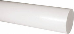 Made in USA - 2' Long, 4" Diam, Acetal Plastic Rod - Natural (Color) - Eagle Tool & Supply