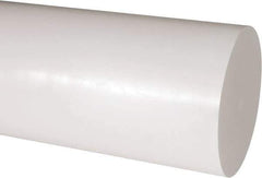Made in USA - 2' Long, 5" Diam, Acetal Plastic Rod - Natural (Color) - Eagle Tool & Supply