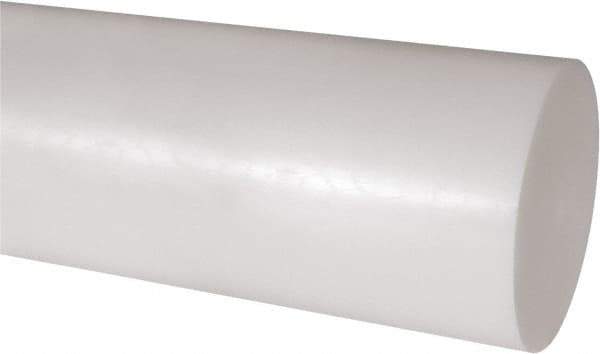 Made in USA - 1' Long, 5-1/2" Diam, Acetal Plastic Rod - Natural (Color) - Eagle Tool & Supply
