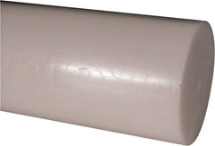 Made in USA - 2' Long, 5-1/2" Diam, Acetal Plastic Rod - Natural (Color) - Eagle Tool & Supply