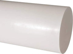 Made in USA - 1' Long, 6" Diam, Acetal Plastic Rod - Natural (Color) - Eagle Tool & Supply