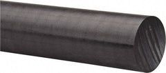 Made in USA - 1' Long, 3-1/2" Diam, Acetal Plastic Rod - Black - Eagle Tool & Supply
