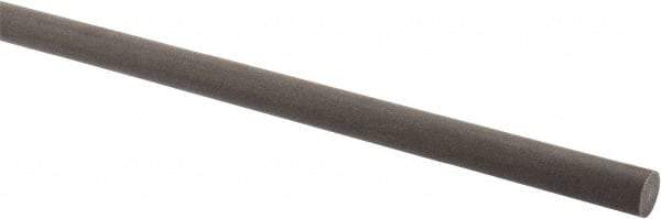 Made in USA - 2' Long, 3/8" Diam, Acetal (PTFE-Filled) Plastic Rod - Brown - Eagle Tool & Supply