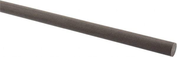 Made in USA - 2' Long, 1/2" Diam, Acetal (PTFE-Filled) Plastic Rod - Brown - Eagle Tool & Supply
