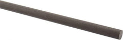 Made in USA - 4' Long, 1/2" Diam, Acetal (PTFE-Filled) Plastic Rod - Brown - Eagle Tool & Supply